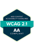 WCAG 2.1 AA conformance badge